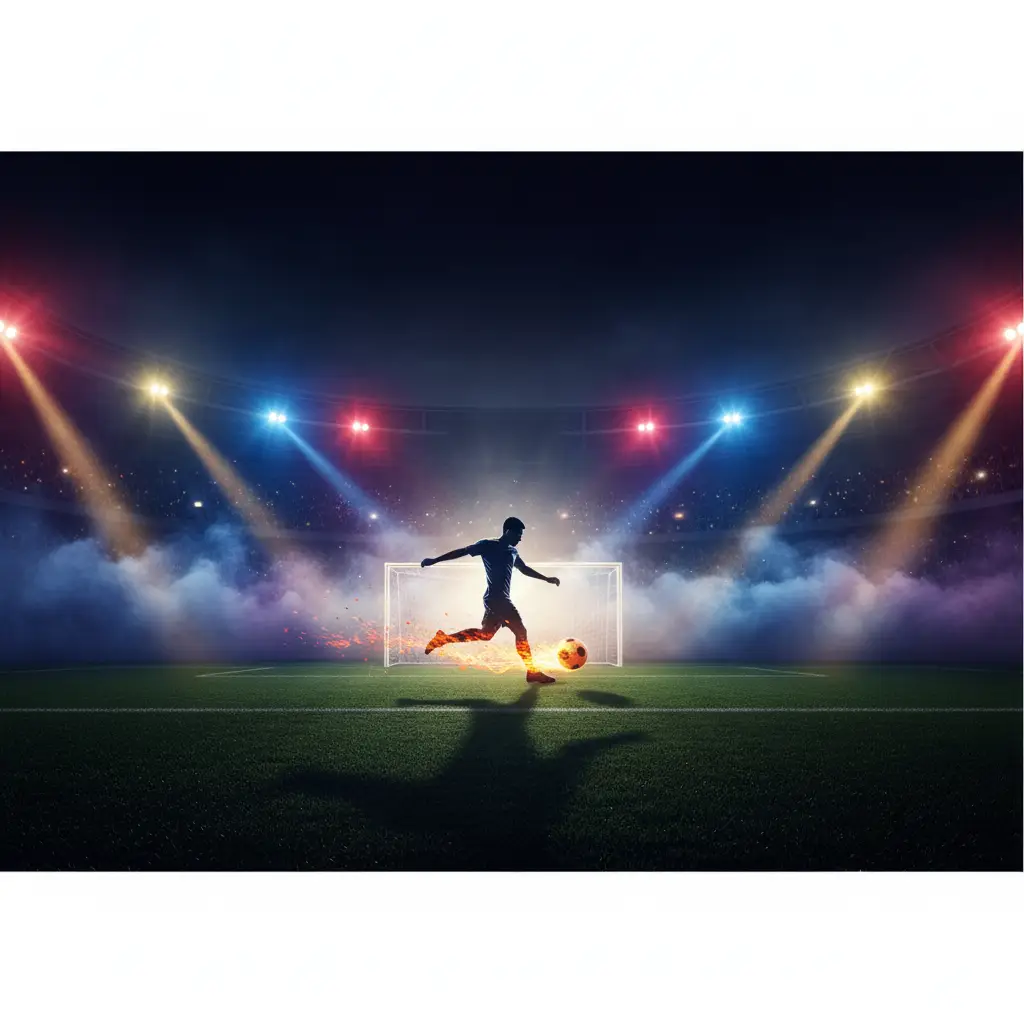 Ngôi sao bóng đá Việt Nam đang thực hiện cú sút uy lực