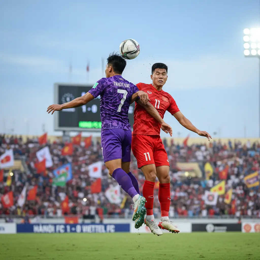 Hành động gay cấn trong trận đấu V.League